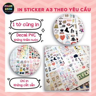 In Sticker A3 Theo Yêu Cầu