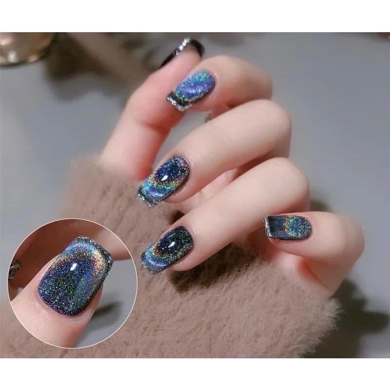Top Mắt Mèo Cầu Vồng HUAXI , Sơn Gel Móng Tay