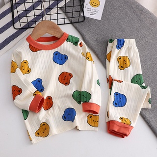 Bộ Đồ Ngủ 0-15 Tuổi Cho Trẻ Em Unsexi 100% Cotton Jacquard Giữ Ấm Bé Trai Bé Gái Bộ Đồ Ngủ