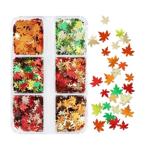 Lá Rơi Màu Holographic Lấp Lánh Dùng Trang Trí Móng Tay / Cơ Thể