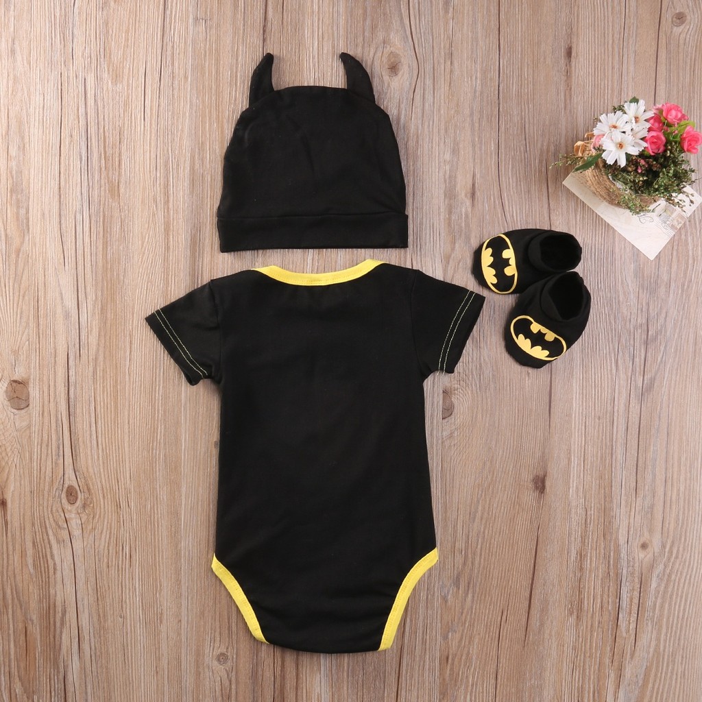 0-24 tháng tuổi Bé trai Hoạt hình Áo liền quần đáng yêu kèm giày và mũ Trang phục Halloween