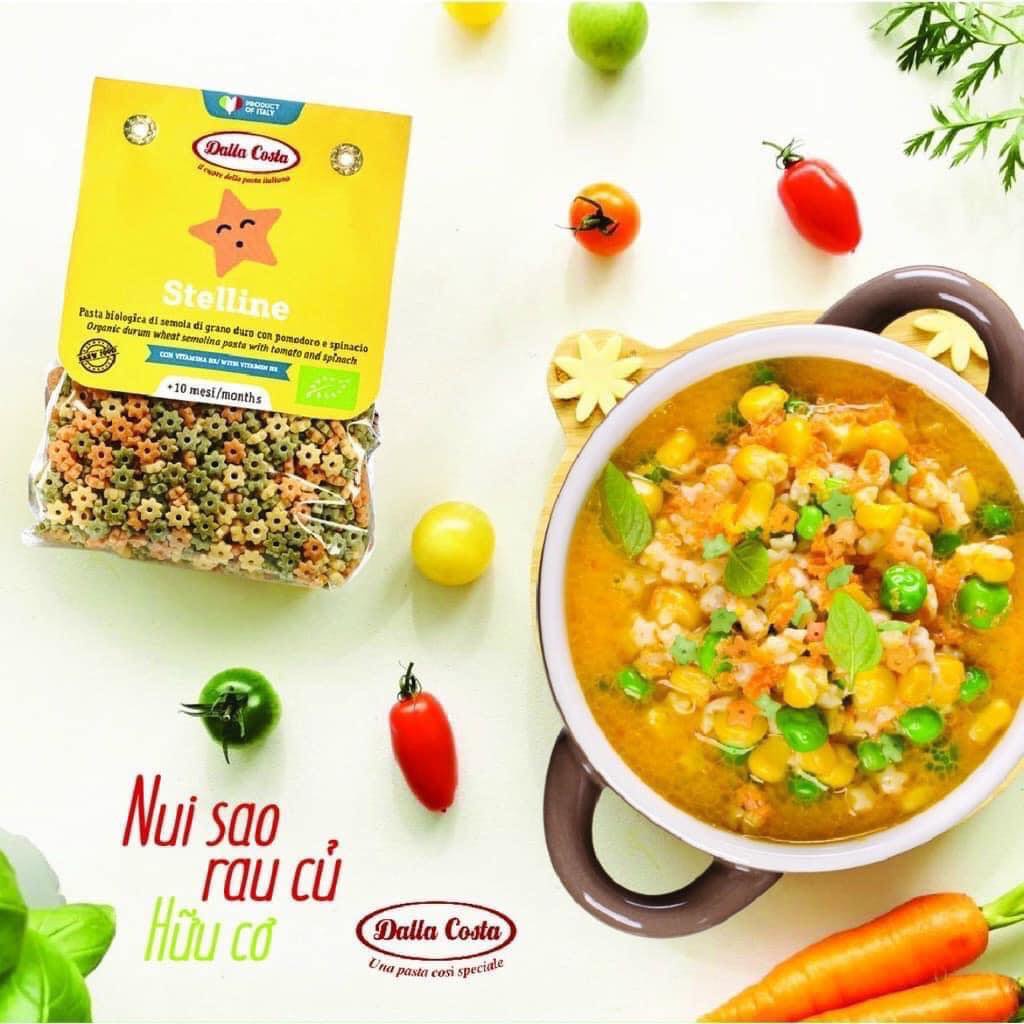 Nui hữu cơ cho bé ăn dặm sao rau củ / Nui ống rau củ hữu cơ 200gr - hanzomart