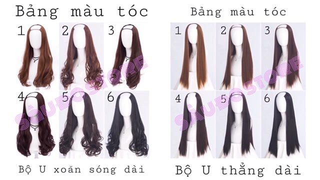 TÓC GIẢ KẸP NỬA ĐẦU CHỮ U LƯỚI HOA - TÓC GIẢ TỰ NHIÊN NHIỀU MẪU