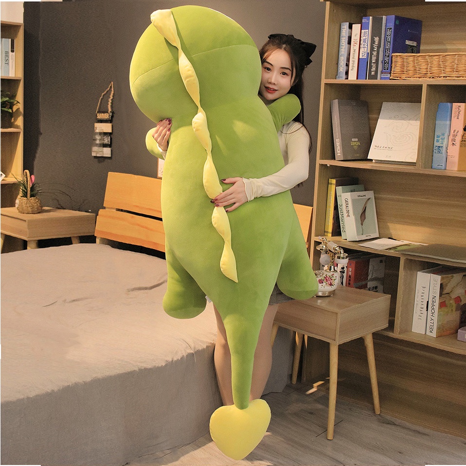 Gấu Bông To Khổng Lồ Khủng Long Đuôi Tim Gối Ôm Hình Thú Giá Rẻ Kích Thước 70Cm 1M8 Babi Mama G06