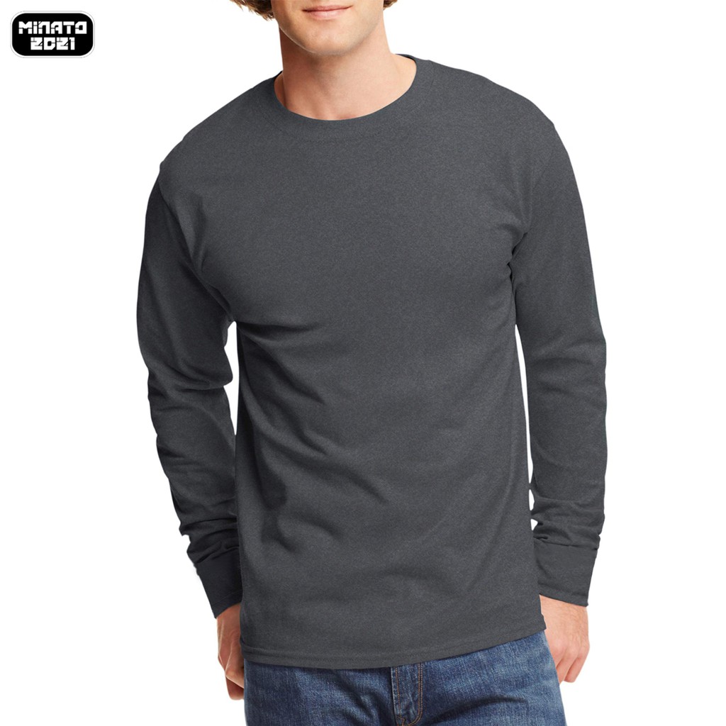 Áo Thun Tay Dài Nam Nữ Unisex Trơn Form Vừa Fit