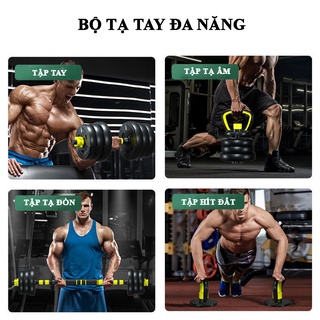 Bộ Tạ Tay Đa Năng (5 In 1) 30kg Kết Hợp Tạ Đơn,Tạ Đòn,Tạ Ấm Đại Nam Sport + Tặng Găng Tay,Kìm Bóp