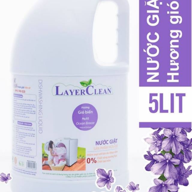 Nước giặt hữu cơ Layer Clean hương Ocean Brezee can 5L | Shopee Việt Nam