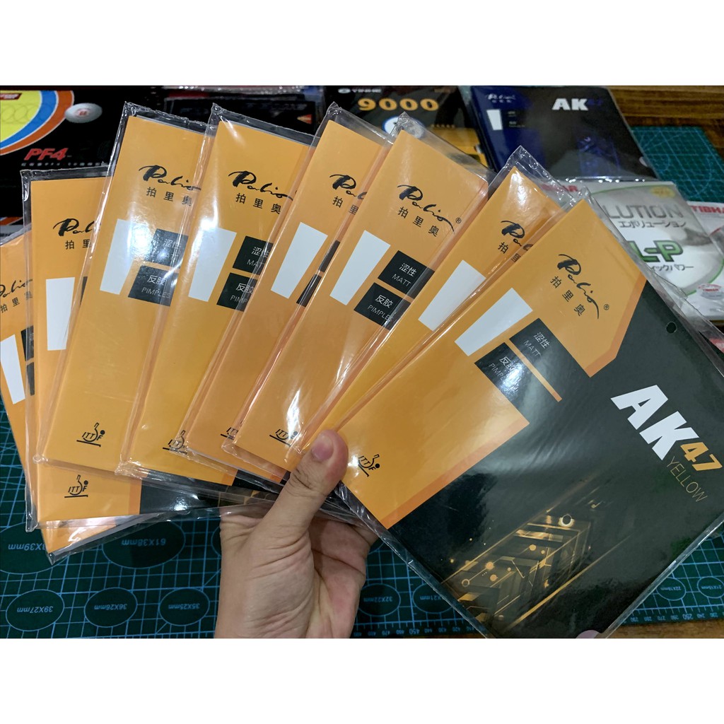 [Xỉ, lẻ, CTV] MẶT VỢT BÓNG BÀN PALIO AK47 yellow