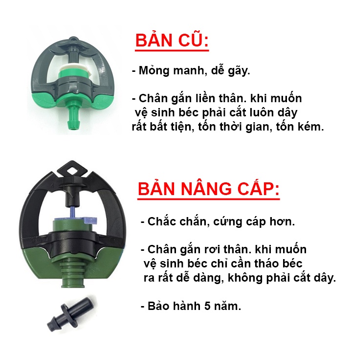 50 cái béc tưới T700 mini, béc tưới gốc (đã có bản nâng cấp SD700 siêu chất lượng)