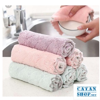 Khăn lau bếp đa năng 2 mặt siêu thấm nước, thấm hút tốt thiết kế tiện dụng cho nhà bếp Khanruachen