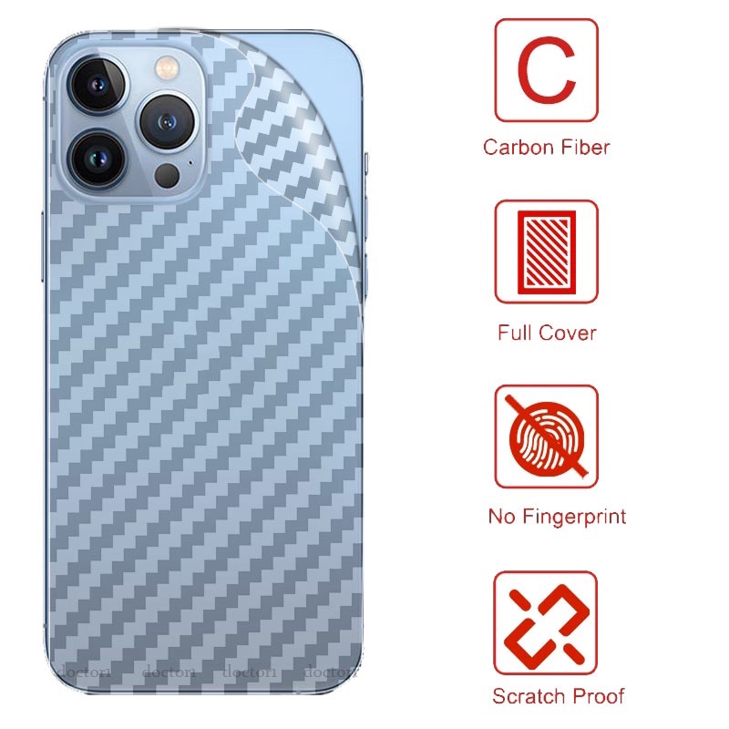 Miếng Dán Mặt Sau Điện Thoại Bằng Sợi Carbon 3d Cho iPhone ip 16 15 14 Plus 13 Pro Max Mini ip 13Pro 5G 4G 2022 2023 2024 Bằng Sợi Carbon