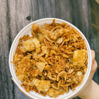 (COMBO LỚN + TẶNG GẤP ĐÔI BƠ) Combo 500g bánh tráng phơi sương + 300g muối tóp mỡ "CHÂN ÁI"