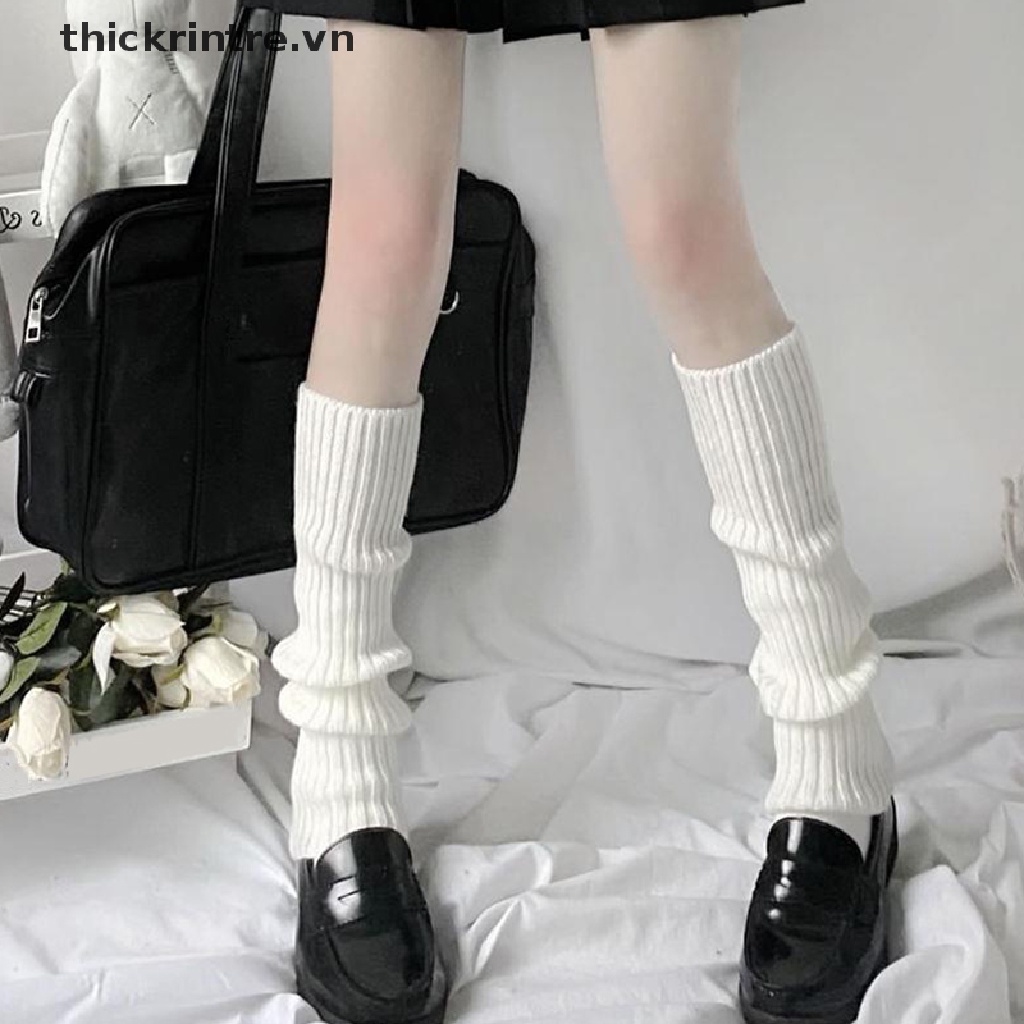 THI Nữ Gothic Tất Ngọt Ngào Bé Gái Cọc Tất Chân Ấm Dệt Kim Chân Cov