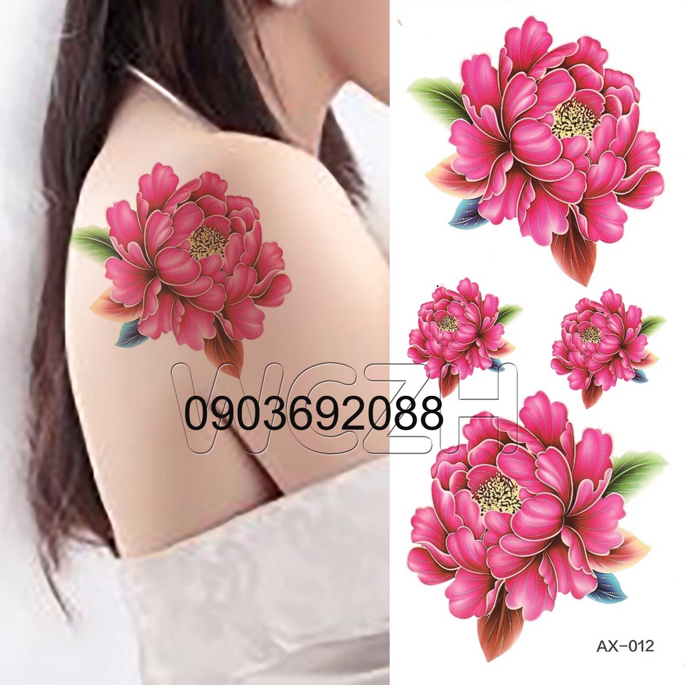 Hình Xăm Hoa Mẫu Đơn - Giá Tốt, Miễn Phí Vận Chuyển, Đủ Loại | Shopee Việt  Nam