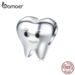 Phụ Kiện Bamoer Bằng Bạc Hình Chiếc Răng Dùng Làm Trang Sức Dễ Thương