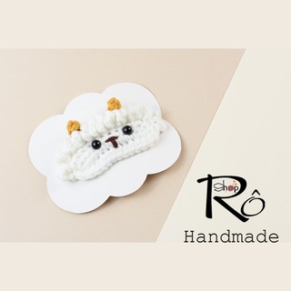 Kẹp tóc con cừu bông dễ thương cho nữ và bé gái 6cm |Cặp tóc mái len Handmade  |Shop Rô Handmade