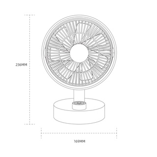 Quạt Tích Điện Sothing Để Bàn Tích Hợp Màn Hình Led, Quay Tự Động 160 Độ, Pin Trâu, Bảo Hành 2 Năm