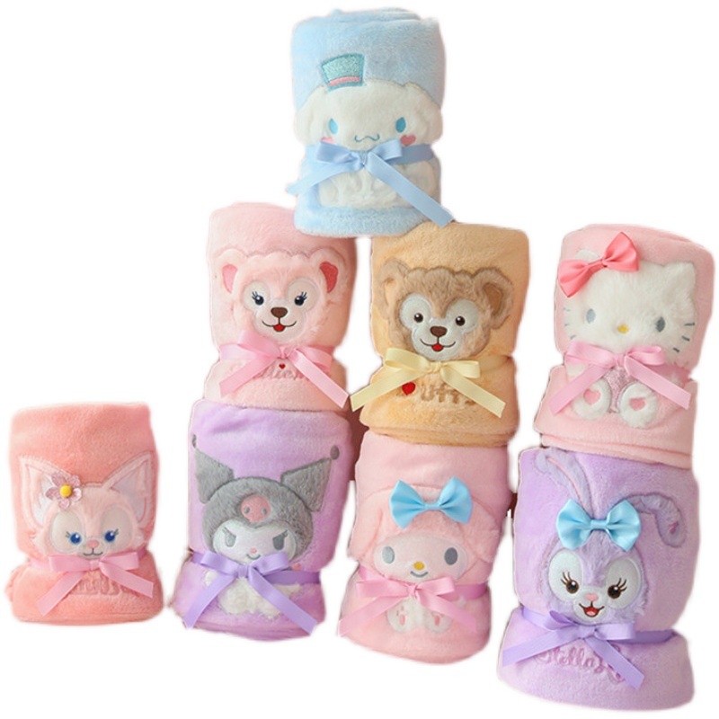 PS1 Hello Kitty Melody Kuromi chăn Linabell ShellieMay Stellalou Cinnamoroll Duffy di động hoạt hình dễ thương giấc ngủ trưa SP1