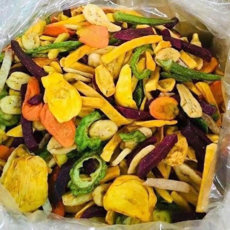 0.5Kg RAU QUẢ TRÁI CÂY SẤY GIÒN NGUYÊN 100%, HÀNG XUẤT KHẨU[FREE SHIP] TỪ ĐƠN 50K, [Loại Đặc Biệt] Hàng ngon nhà làm
