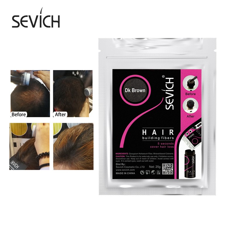 SEVICH  Sợi Tăng Cường Tóc 25g Keratin Dày Xây Dựng Sợi Đổ Lại Rụng Tóc Tự Nhiên Chất Làm Đầy Bột Tóc