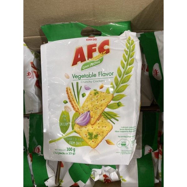 Bánh Quy Crackers AFC Vị Rau/ Lúa Mì Bịch 256g | Shopee Việt Nam