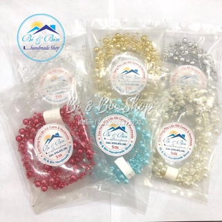 Gói 5m Dây Chuỗi Ngọc Hạt Trai Trang Trí Hoa Cưới Cho Cô Dâu, Trang Trí Tiệc Cưới - Bi & Bin Handmade Shop