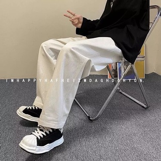 Quần Baggy Kaki Nam Nữ Ống Rộng-phong cách hàn quốc trơn màu đen và trắng kem