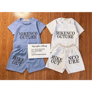 Bộ cộc bé trai, bộ chữ bé trai, bộ chui đầu cotton bé trai chất mát