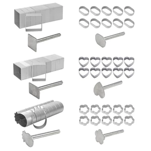 Set 10 Khuôn Nhấn Làm Bánh Quy Hình Vuông / Chữ Nhật / Trái Dứa
