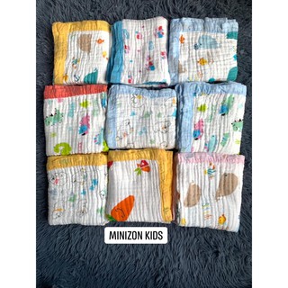 Khăn Tắm Organic HBQ 4 Lớp Có Hình Born Because Mẫu Mới Mềm Mại Thấm Hút Tốt