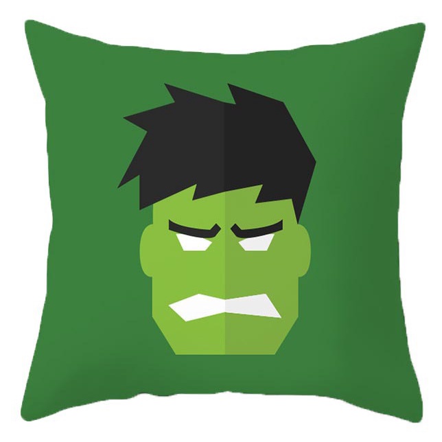 PS1 The Avengers Gối Người Nhện Siêu Nhân Người Sắt Hulk Đệm Gối 45x45CM Trang Trí Nhà Quà Tặng SP1