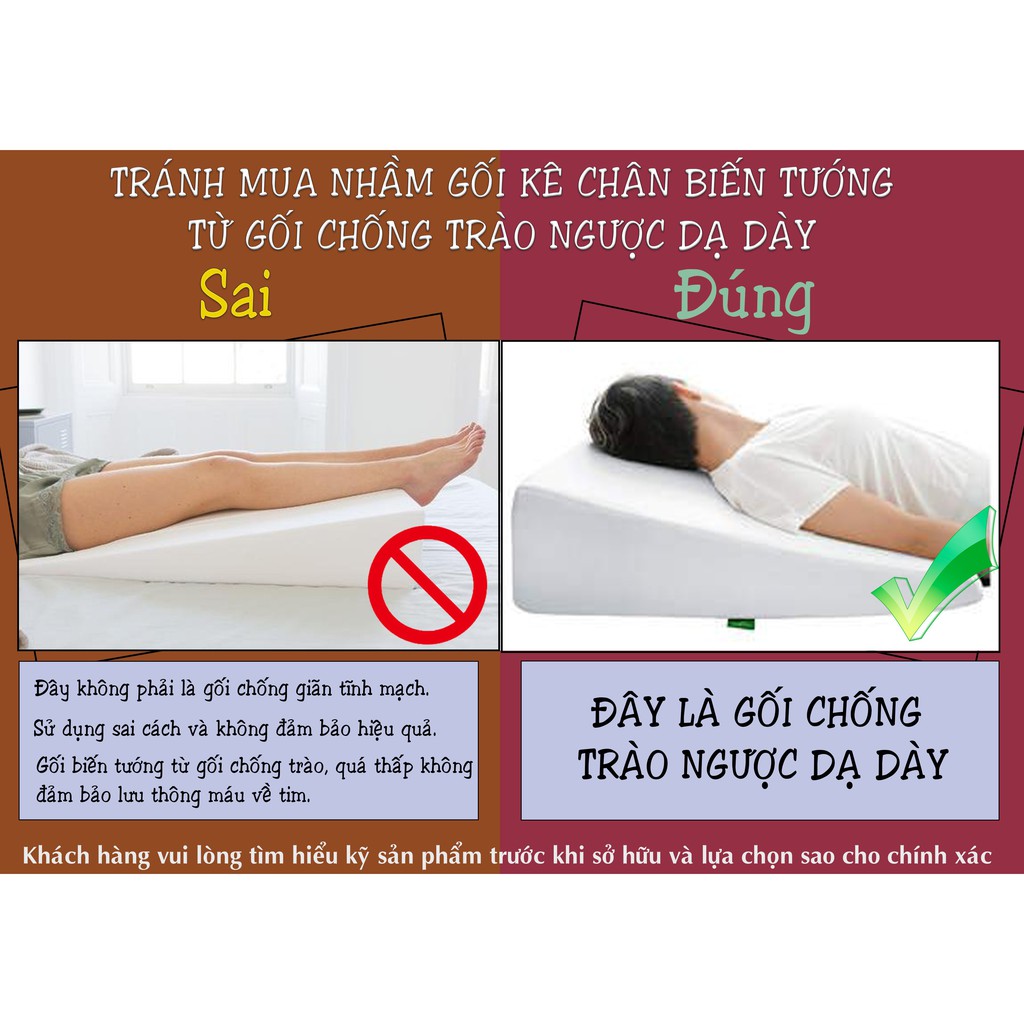 Ảnh Gối kê chân giãn tĩnh mạch YOROKOBI cao 28cm giảm phù nề chân, tê bì, vọp bẻ 3