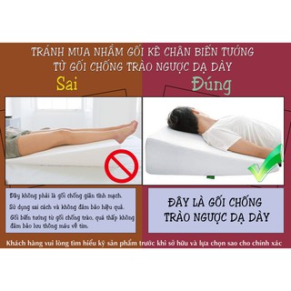 Gối kê chân giãn tĩnh mạch YOROKOBI cao 28cm giảm phù nề chân, tê bì, vọp bẻ [TEM CHUẨN]