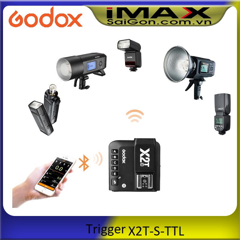 Godox X2T-S Trigger Wireless TTL 2.4GHz Per Sony – Controllo App, 5 Gruppi, 32 Canali, Sincro Alta Velocità