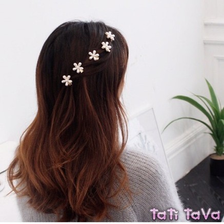 2 Kẹp Tóc Mini Hoa Đá 5 Cánh Xinh Xắn Đáng Yêu Phụ Kiện Tóc Empoli
