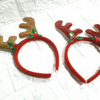 Bờm noel sừng tuần lộc có 2 màu cho bé