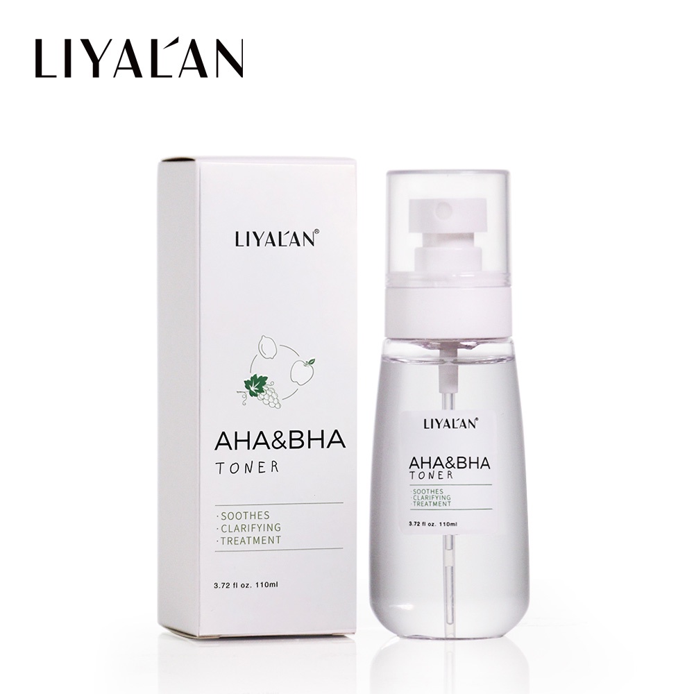 Toner LIYALAN AHA & BHA cải thiện tình trạng mụn trứng cá và đầu đen chăm sóc làn da 100ml