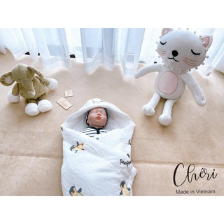 Chăn Ủ Xô Oganic Chần Bông Chéri Cao Cấp Cho Bé | Minizon Kids