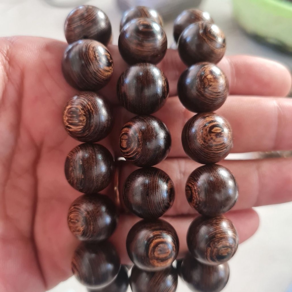 [Giao nhanh]Vòng Tay Trầm Hương Tròn Đơn Sánh Chìm Nước 18mm- May mắn-Tài lộc-Trầm Hương Tự Nhiên - Trầm Hương Bình An.