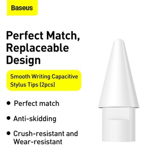 Set 2 đầu bút cảm ứng điện dung Baseus viết mịn mượt màu trắng