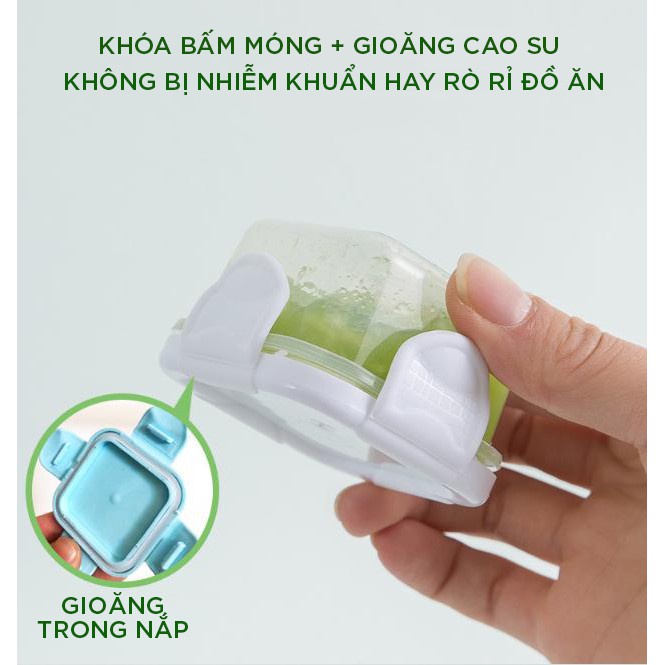 Hộp Trữ Đông Đồ Ăn Dặm Cho Bé 60ml Có Nắp An Toàn Cho Bé