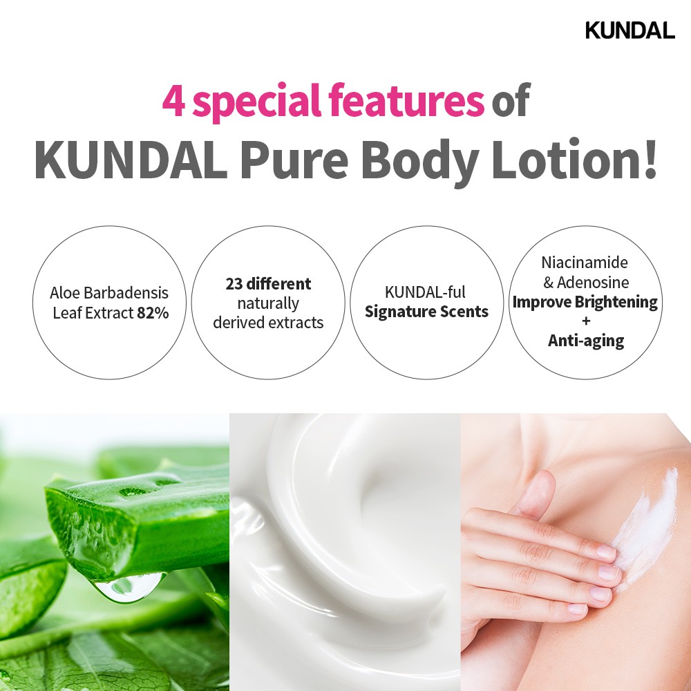 Ảnh [KUNDAL] Sữa dưỡng thể làm mới dưỡng ẩm 500ml 4