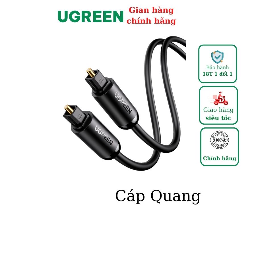 Cáp âm thanh quang dài 1m - 3m (Toslink Optical) Ugreen 70890 70891 ...