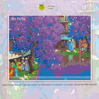 Tranh tô màu số hóa Madoca có khung 40x50cm TVN2 và T89