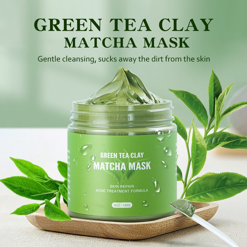 Ảnh Mặt nạ đất sét trà xanh LIYALAN thành phần tự nhiên dưỡng ẩm giải độc hiệu quả 150g 2