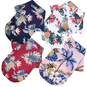 1 Chiếc Quần Áo Thú Cưng Chó Chó Lớn Nam Áo Sơ Mi Phong Cách Hawaii Quần Áo Thú Cưng Quần Áo Chó Polo Áo Mèo Nhỏ Vừa Đi Biển Dứa Áo Sơ Mi