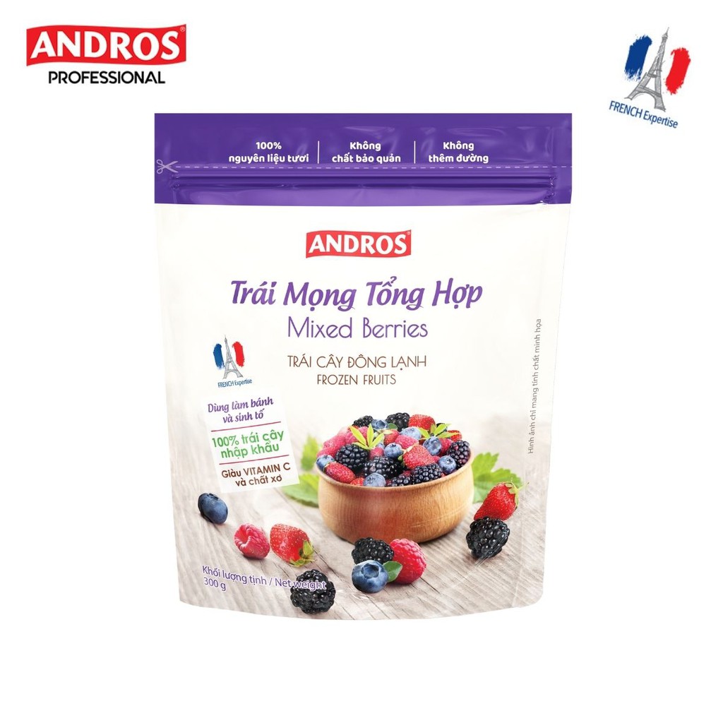 Ảnh Trái Mọng Đỏ Tổng Hợp Đông Lạnh - Không chất bảo quản - Trái cây đông lạnh ANDROS IQF (Chỉ giao HCM) 3