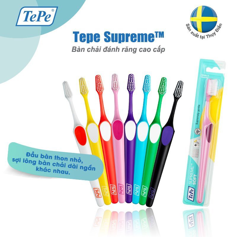 Bàn chải đánh răng lông mềm cao cấp Tepe Supreme | Shopee Việt Nam