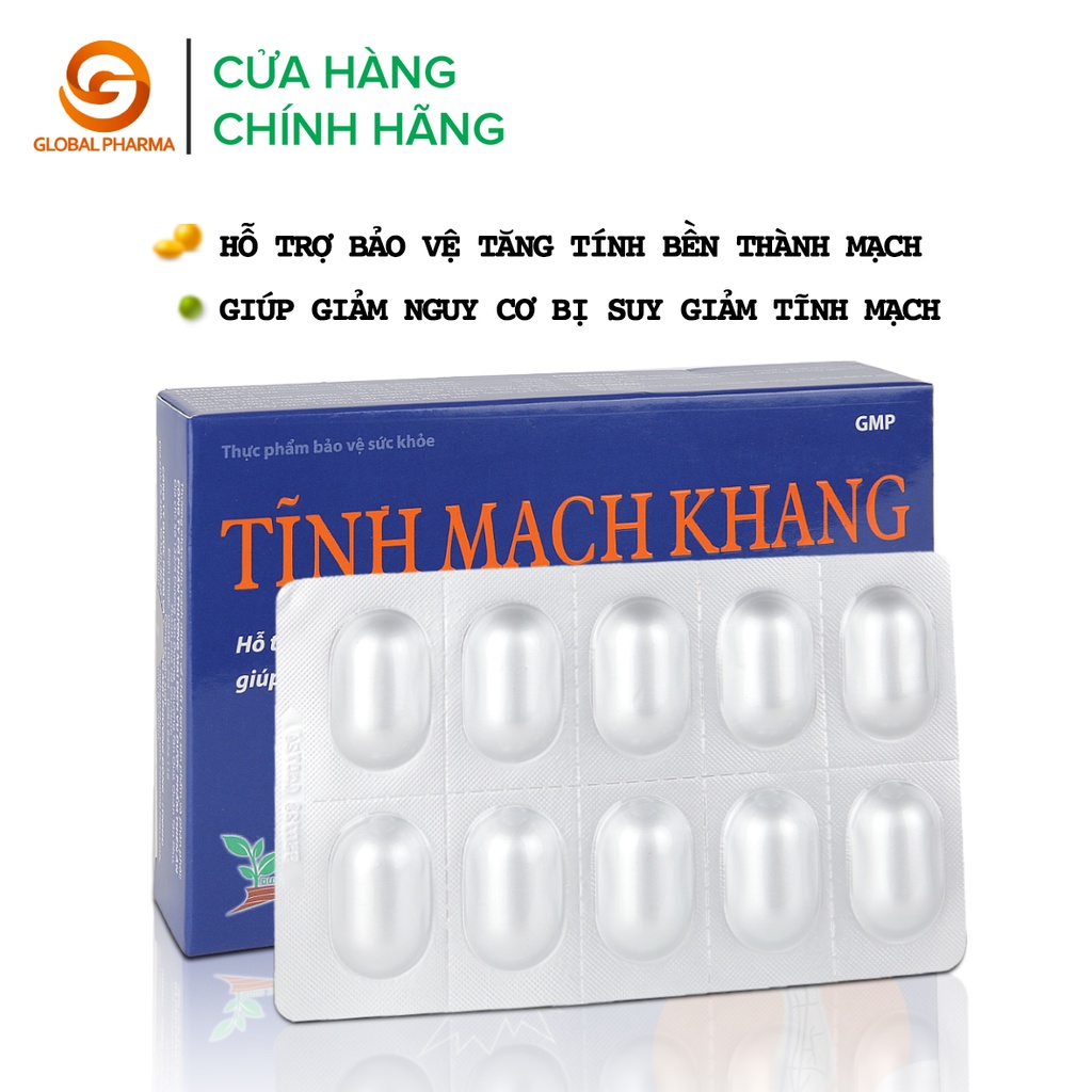 Ảnh Tĩnh mạch khang AN CHÂU giúp tăng độ bền thành mạch, phòng suy giãn tĩnh mạch hộp 3 vỉ 30 viên -Global Pharma 3