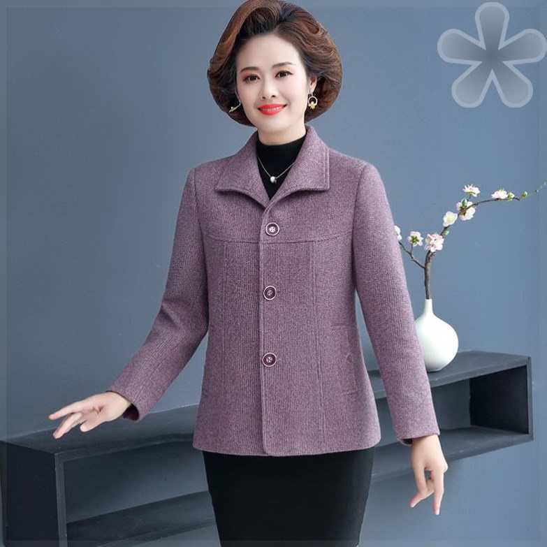 Hàng Sẵn) Áo Khoác Dạ Nữ Ngắn Trung Niên Ad81 - Hàng Quảng Châu Cao Cấp |  Shopee Việt Nam